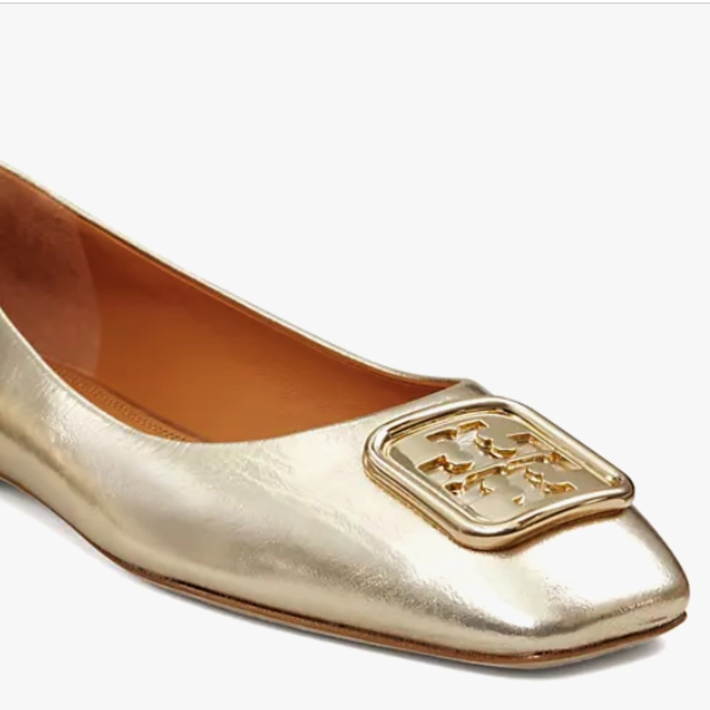 Tory Burch  Georgia Metallic Leather Ballet Flats
